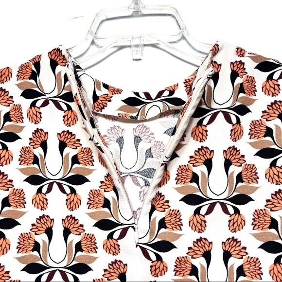 Zara Floral Print Short Sleeve Boxy Top S NWOT - Picture 7 of 8